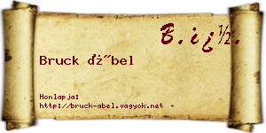 Bruck Ábel névjegykártya